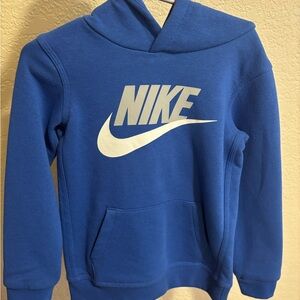 Nike Blue and White Sweatshirt Hoodie